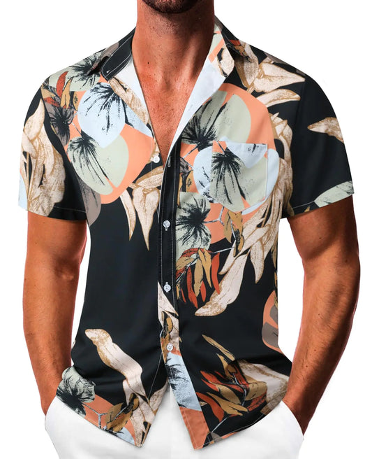 ALTAMAR “Sumolux” Men’s Hawaiian Shirt – Premium Tropical Button-Down Resort wear.